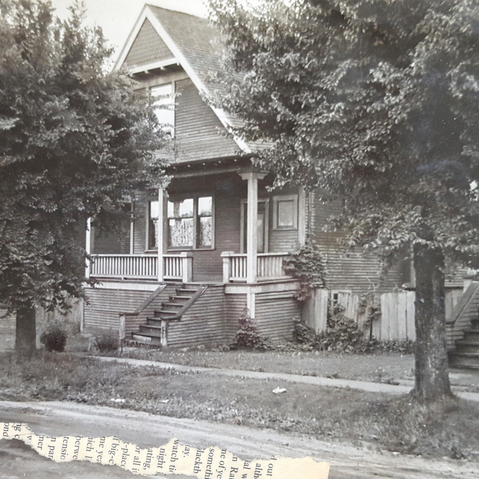Photo of original 1910 houses at West 17th Avenue in Vancouver, photographed circa the 1950's.